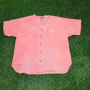 Vintage Hibiscus Flower Button Shirt Womens XL 24x27 Baggy USA